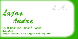 lajos andre business card
